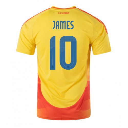 Colombia James Rodriguez #10 Hjemmebanetrøje Copa America 2024 Kortærmet
